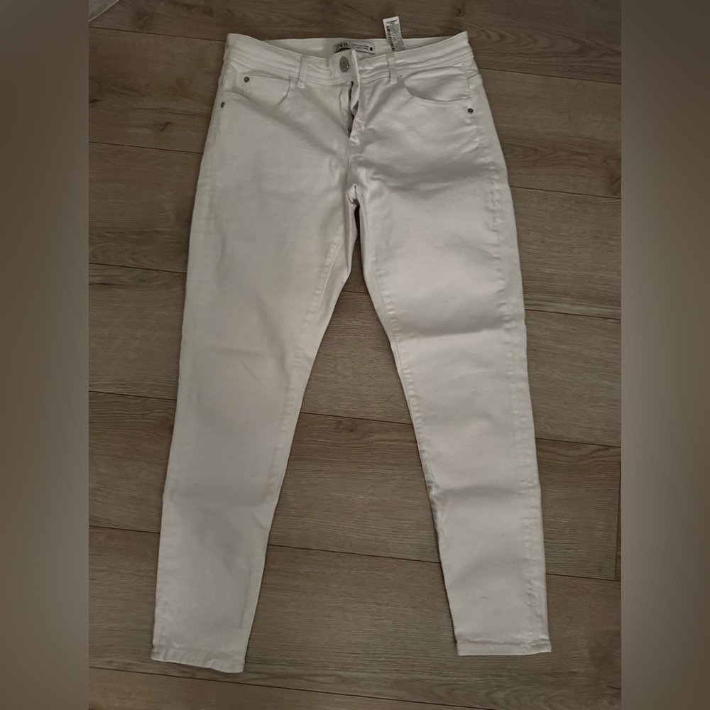 Zara Women's White Skinny Jeans